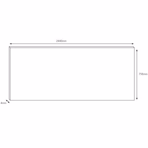 Bushboard Silver Aluminium Kitchen Splashback Panel, W: 300 cm, H: 75 cm, D: 0.4 cm – 4