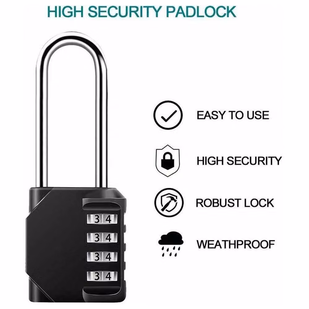 SPETLEK 4 Digit Combination Padlock in Black – 3