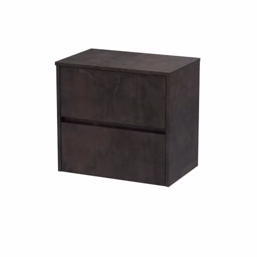 Balterley Modern Wall Mounted Bathroom Vanity Unit with Soft Close Drawers in Grey W/D/H: 60.5 x 39 x 55.7 cm – 2