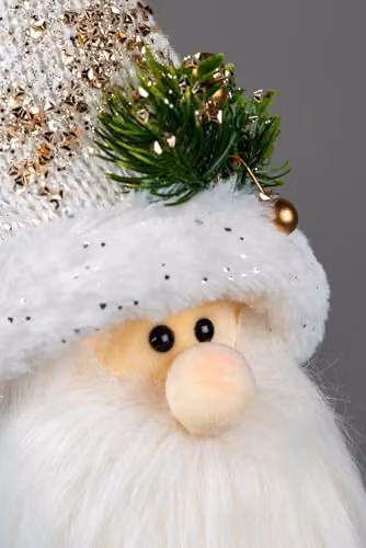 SHATCHI Santa Claus Figure in Red, White and Gold, Height: 58 cm, Tabletop Christmas Decor – 2