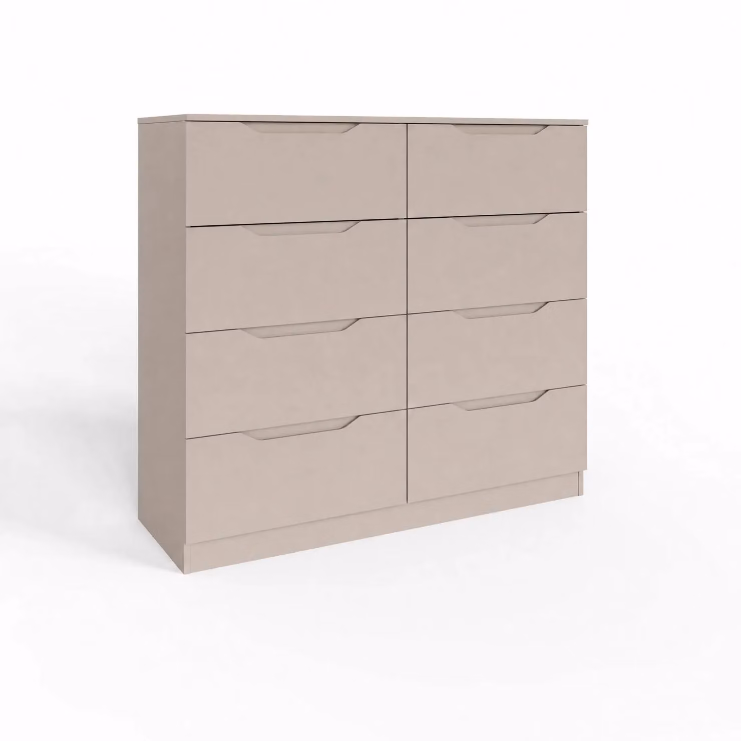 FWStyle Luno 8 Drawer Chest in Beige, H 99 cm x W 110 cm x D 40 cm – 2