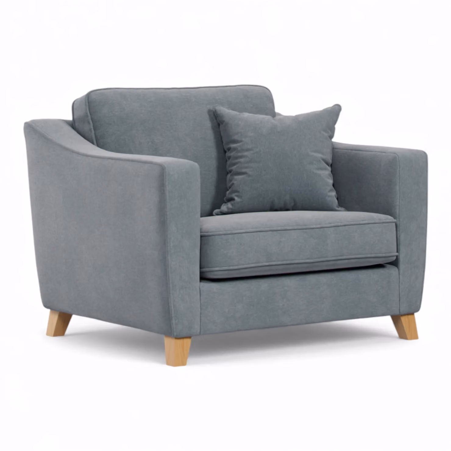 The Great Sofa Company Jackson Chenille Snuggle Chair in Blue – 2