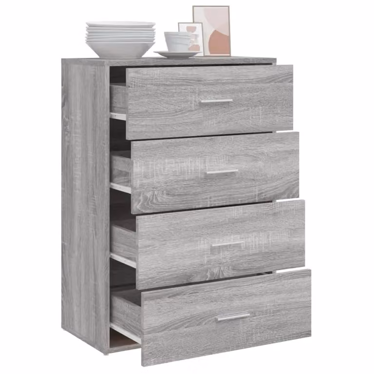 Berkfield Home Grey Sonoma Sideboard in Engineered Wood W/D/H: 60 x 31 x 84 cm