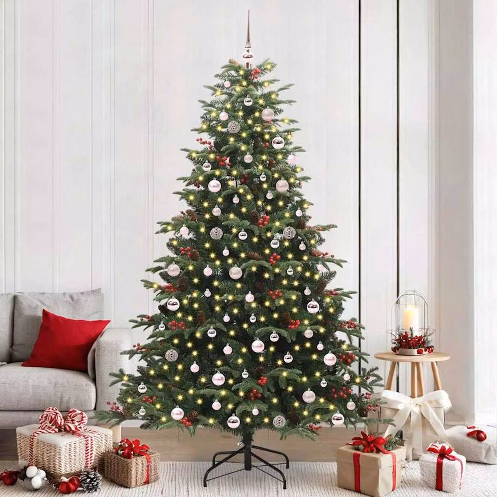 Berkfield Home Elegant Green Artificial Christmas Tree with 300 LEDs and Stand – 2