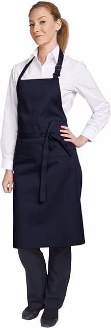 Dennys Pack of 2 Navy Blue Professional Bib Aprons, W/H: 71 x 91 cm – 1