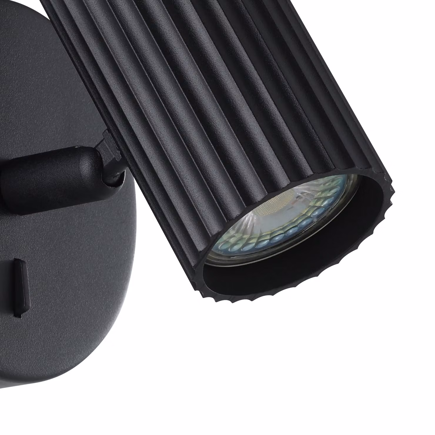 Eglo Portillo Modern Aluminium and Metal Wall Spotlight in Black with GU10 LED Reflector – 3