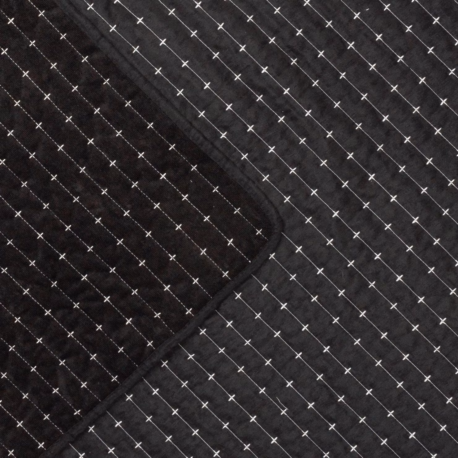 Paoletti Henley Quilted Striped Cotton Blend Bedspread in Black – 3