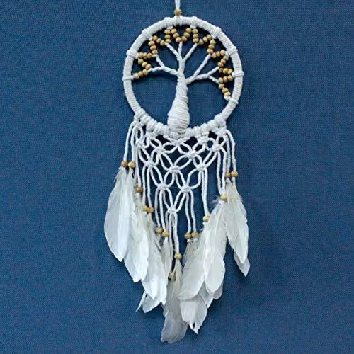 KDMD Tree of Life Dreamcatcher in White, 16 cm