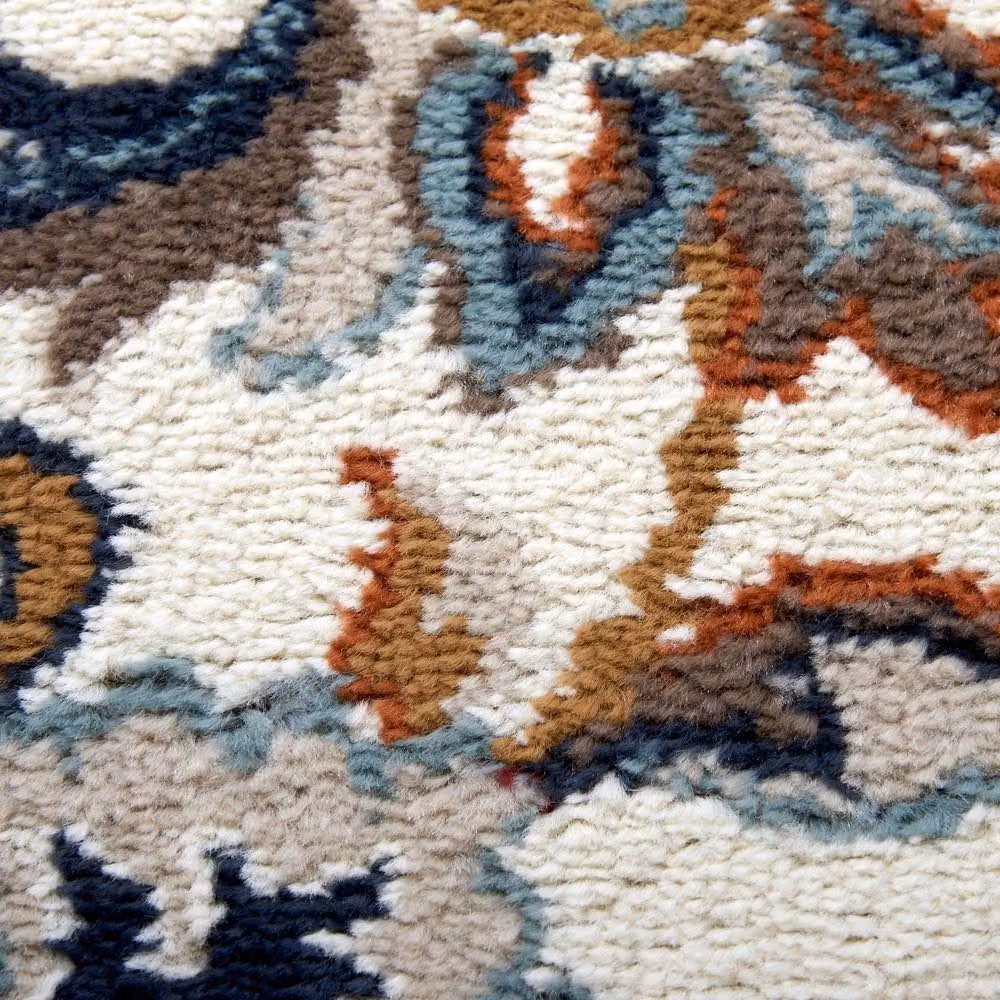 THE RUGS Caracci Orient Rug with Vintage Floral Design in Beige and Multicolour, W: 200 cm, D: 280 cm – 2