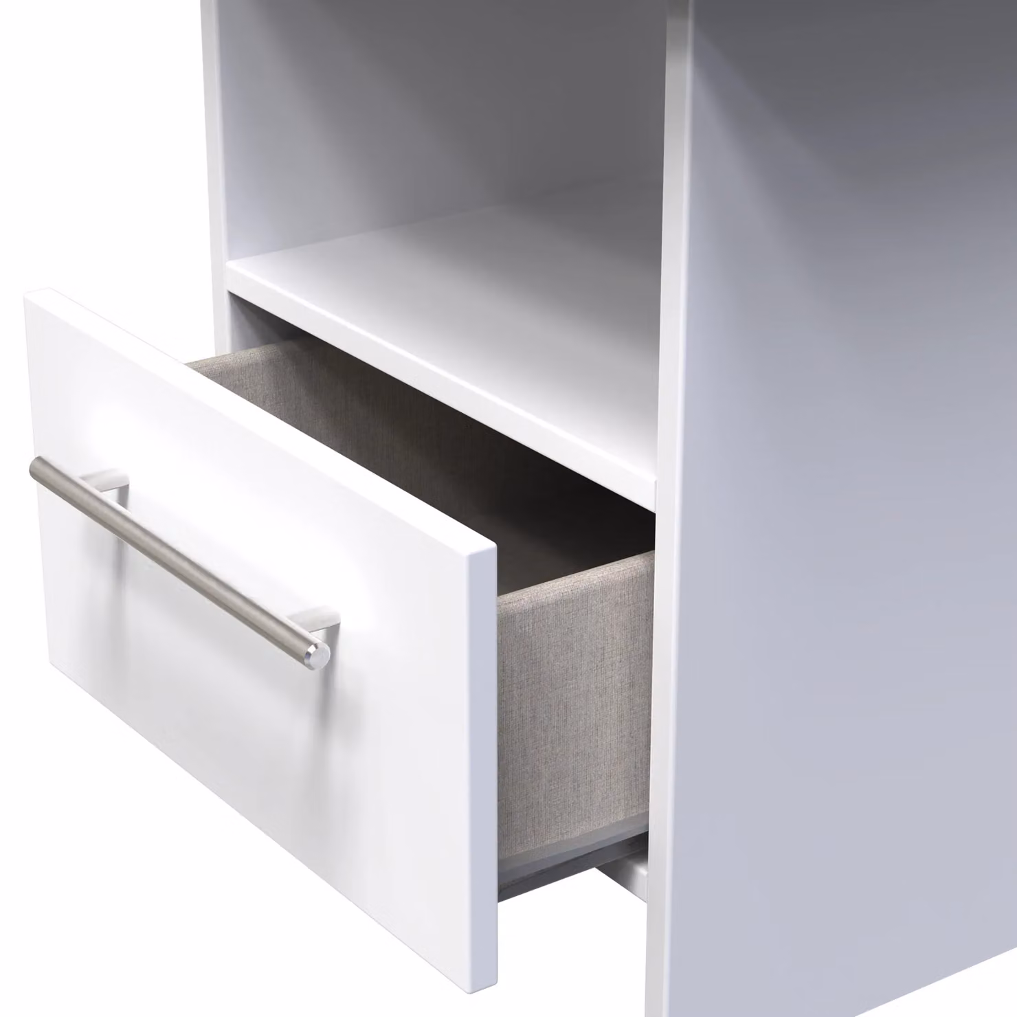 2 U Carlton Ready Assembled Bottom Drawer Lamp Table in White – 2