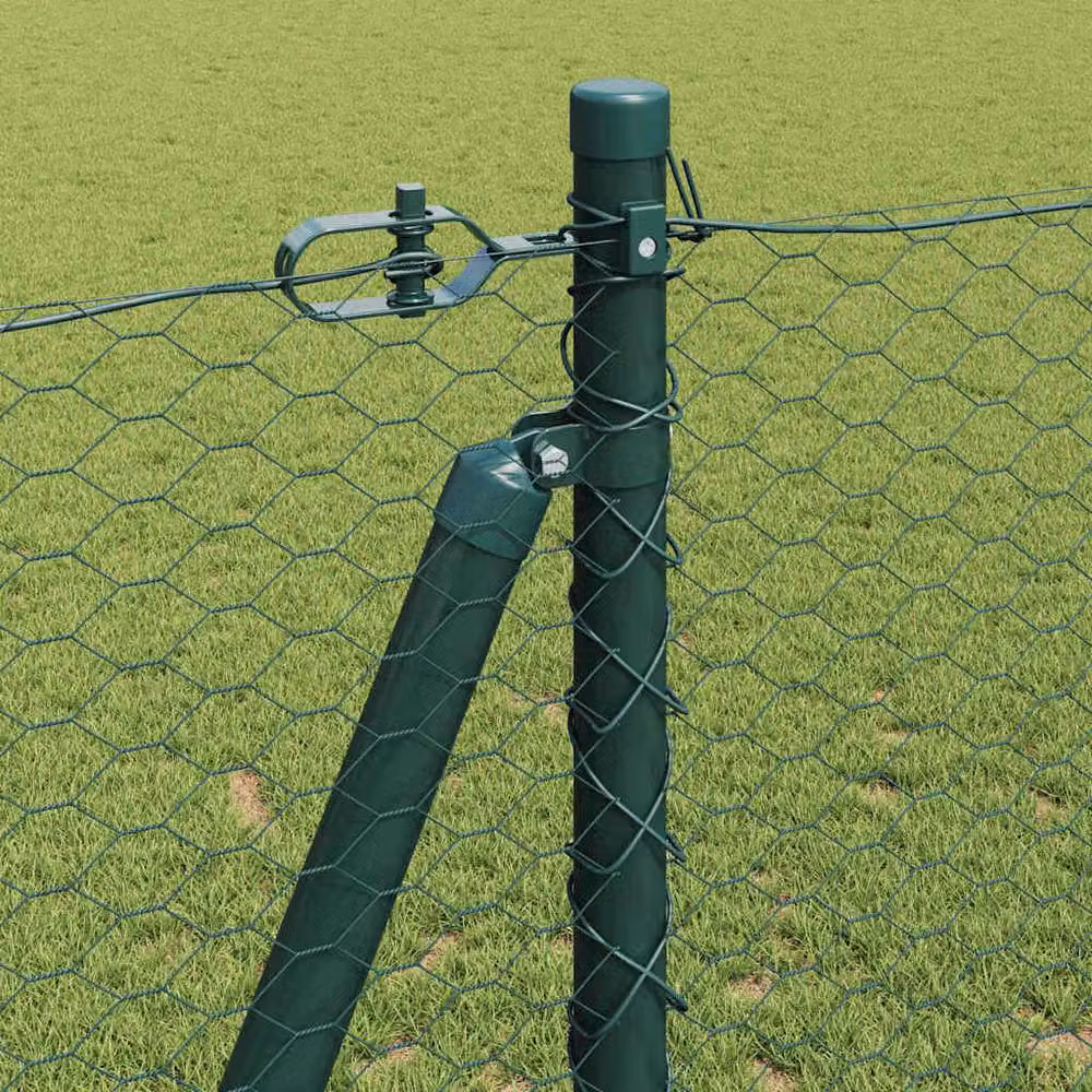 Berkfield Home Green Steel Hexagon Fence, 1.2 x 50 m – 2