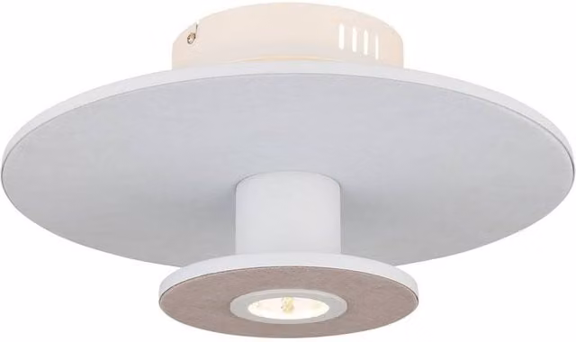 Netlighting Carter Integrated LED Semi Flush Ceiling Light, White Matt, 3000K Warm White