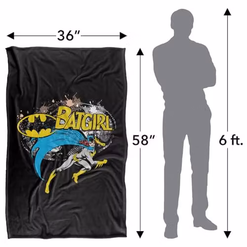 Warner Bros. Batman Batgirl Halftone Super Soft Fleece Throw Blanket for Children, Multicolour, W: 91.44 cm x L: 147 cm – 4