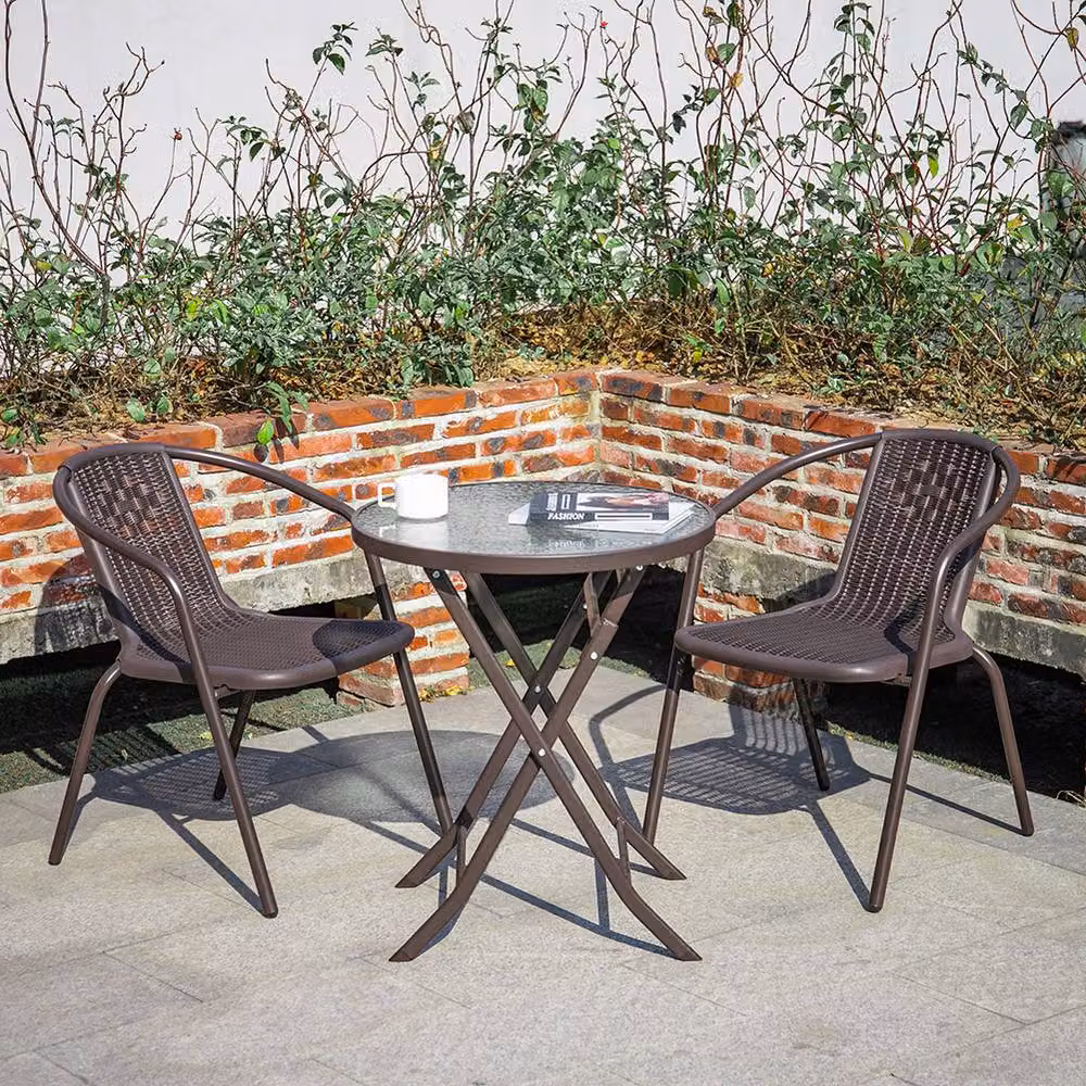 Living and Home Bachmann 2 Seater Dining Bistro Set in Brown – 2