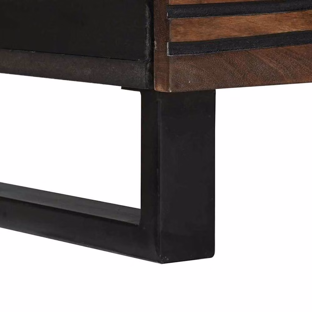 Berkfield Home Modern TV Cabinet in Walnut Brown, W/D/H: 80 x 33.5 x 46 cm – 5