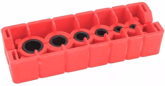 VOGREX 2mm Steel Handheld Drill Guide Jig in Red