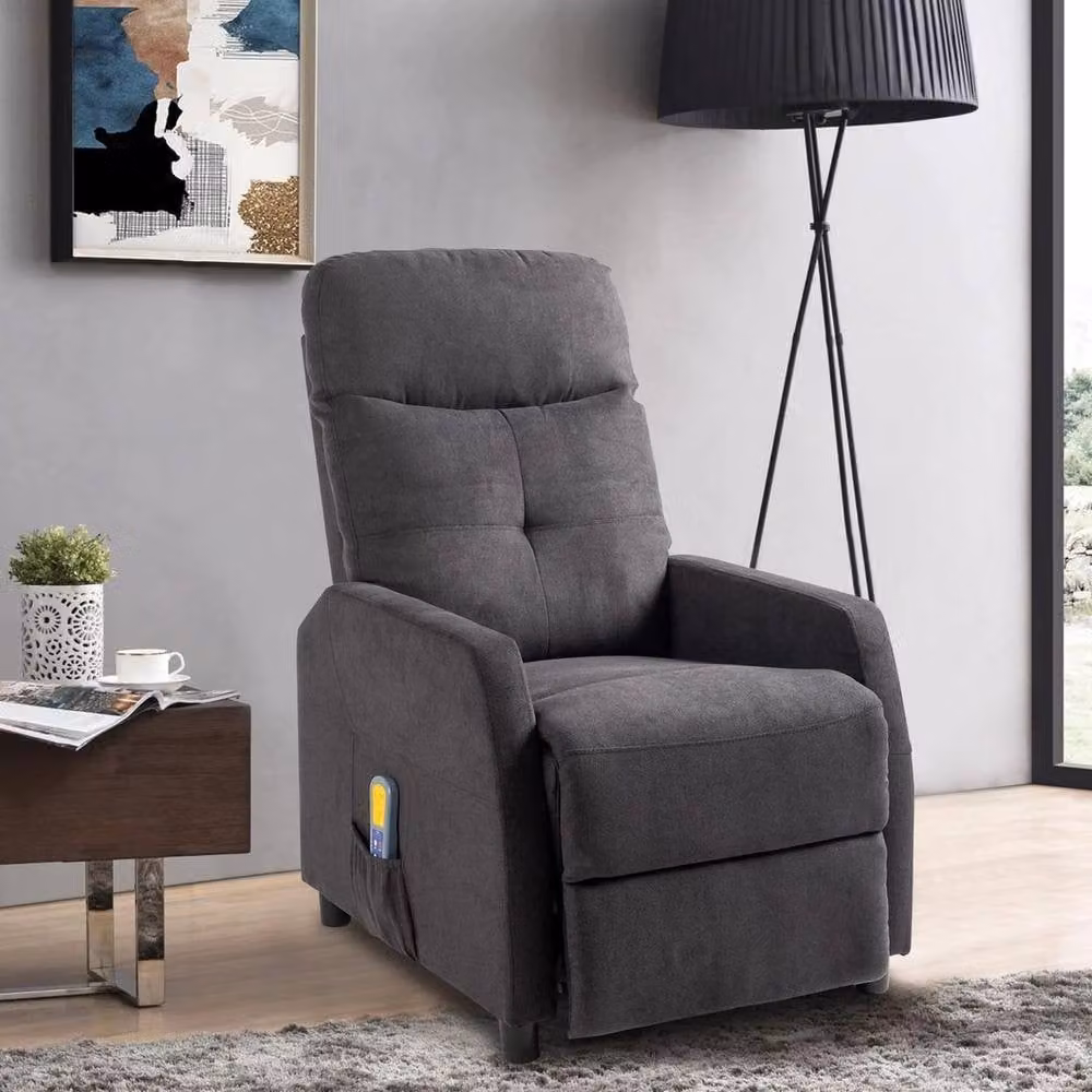 KORVIXA Reclining Massage Chair with Heat in Grey – 3
