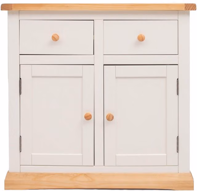 Cabinet Bits Trevi White 2 Door 2 Drawer Sideboard in MDF and Pine