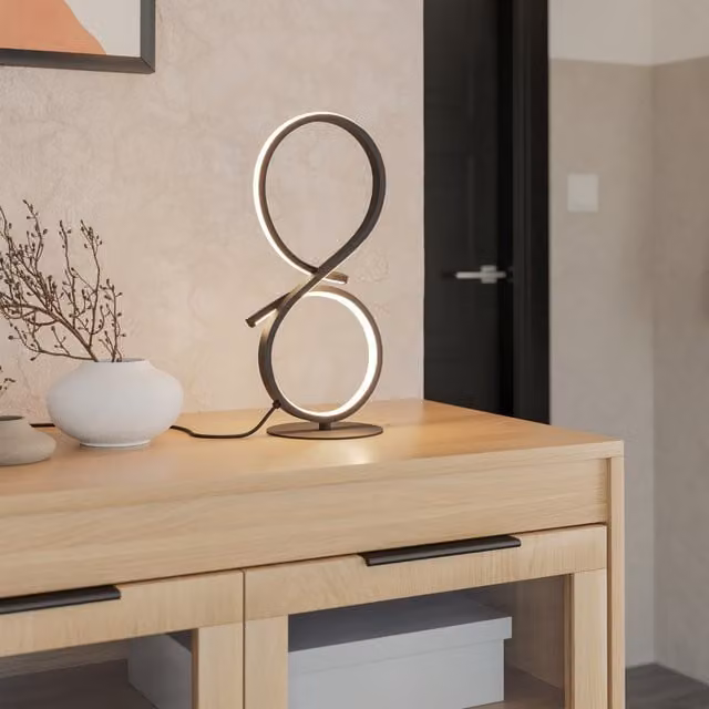 Eglo Serpins Modern Metal Table Lamp in Black