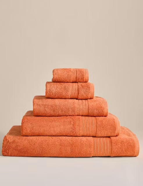 M&S Fluffy Egyptian Cotton Towel in Orange