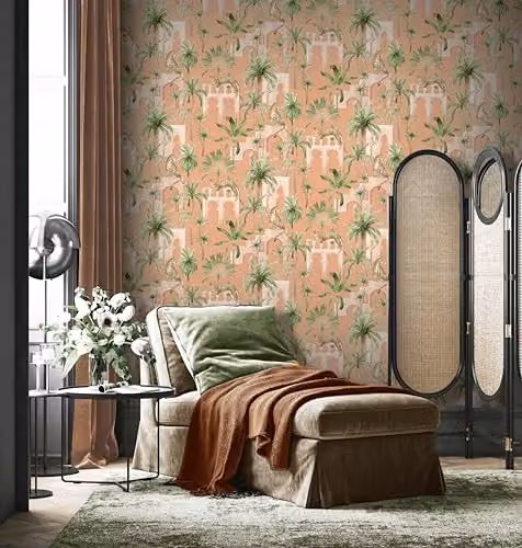 Arthouse Leopard Arches Washable Wallpaper in Terracotta and Orange – 3