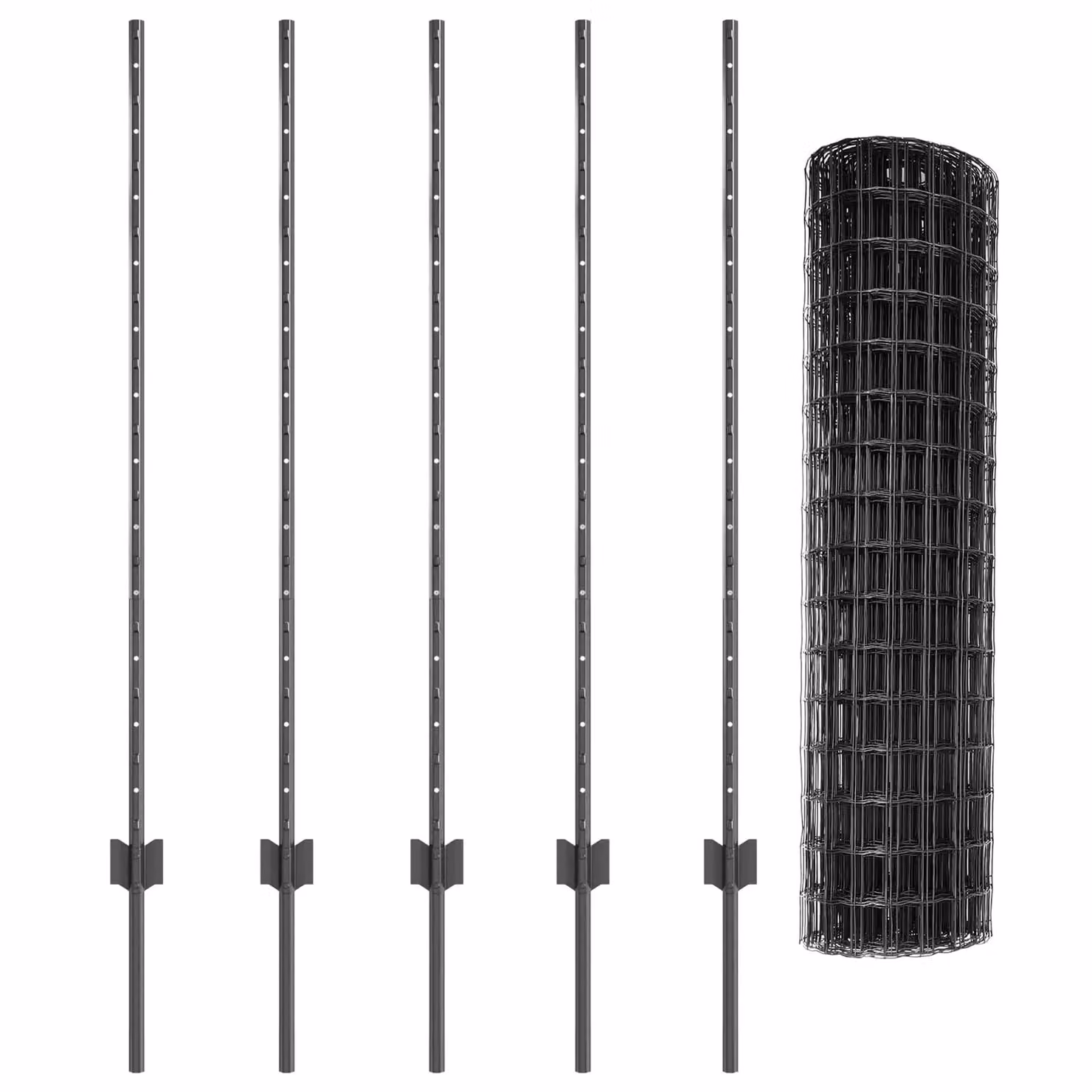 Berkfield Home Euro Fence Set of 2, Grey Metal, W/H: 120 x 120 cm – 3