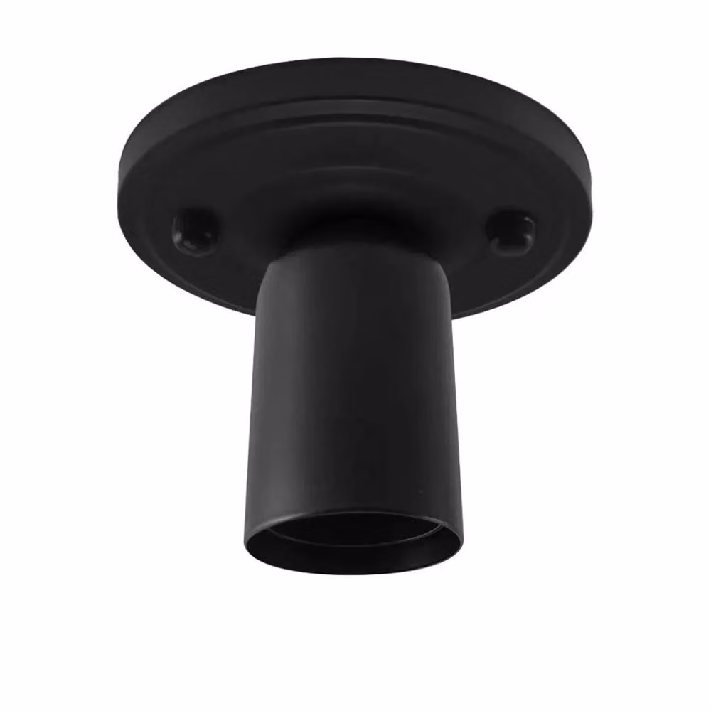 NESTLUNE Type 1 Teardrop Bulb Retro Industrial E27 Batten Lamp Holder in Black – 2