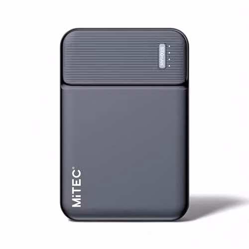 MiTEC MiPOWER Black Universal Portable Power Bank with USB Output, 5000mAh – 1