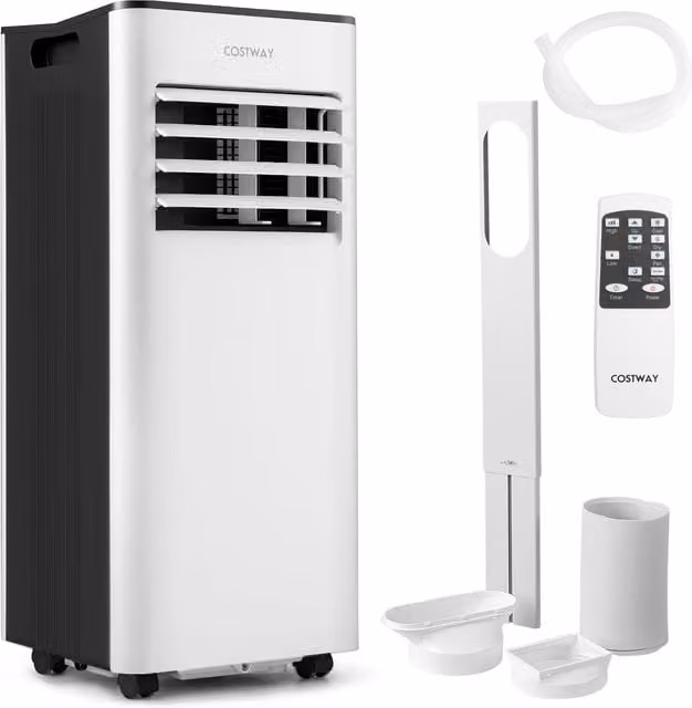Costway 10000 BTU Monobloc Portable Air Conditioner with Remote Control, Timer and Sleep Mode in Black