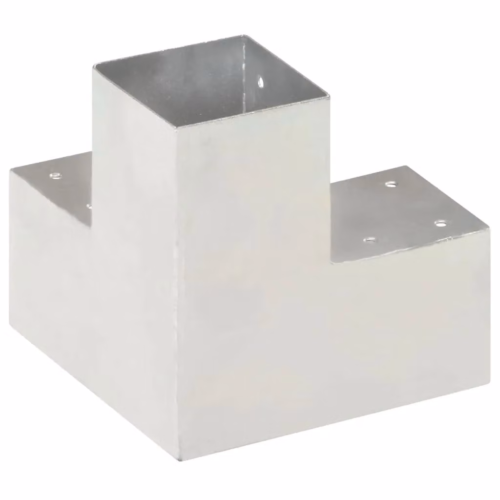 Berkfield Home Y Shape Post Connector in Silver Galvanised Steel, W/D/H: 9.1 x 9.1 x 19.5 cm – 2