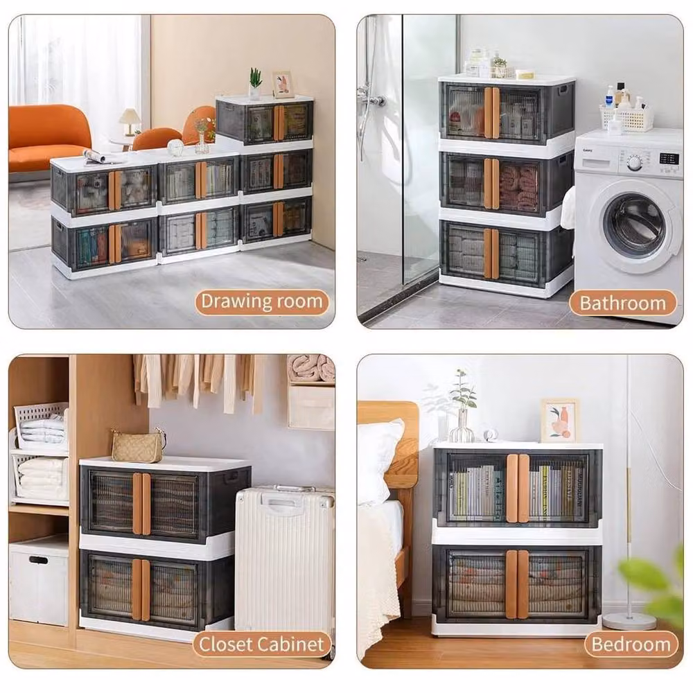 KORVIXA 32L Folding Plastic Storage Box in Transparent – 5