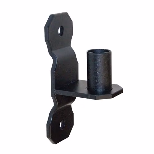 Primrose Bolt Down Wall Mounted Fence Brackets in Black or Silver, Pack of 2