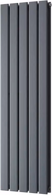 Typhoon Anthracite Double Panel Vertical Steel Radiator, H: 120 cm, W: 34 cm