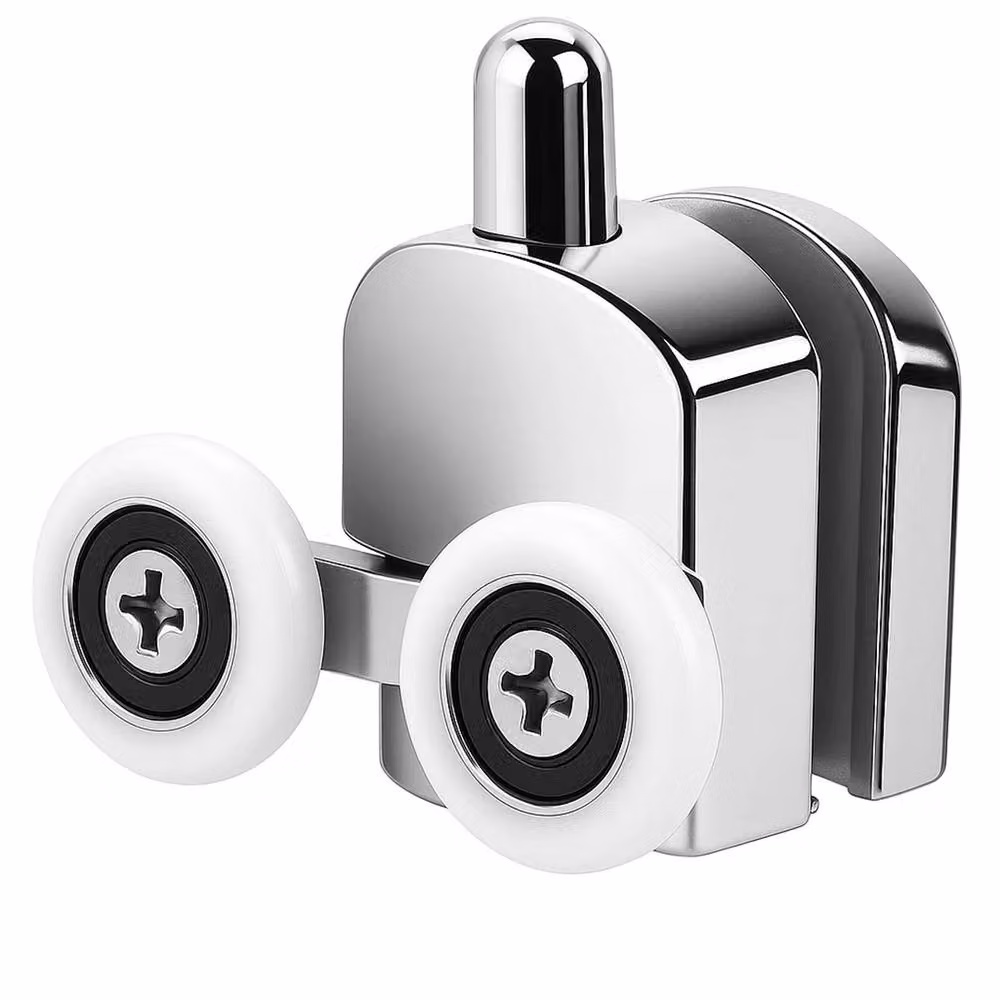 Nordara Twin Shower Door Rollers Top and Bottom Replacement Runners in Silver – 2