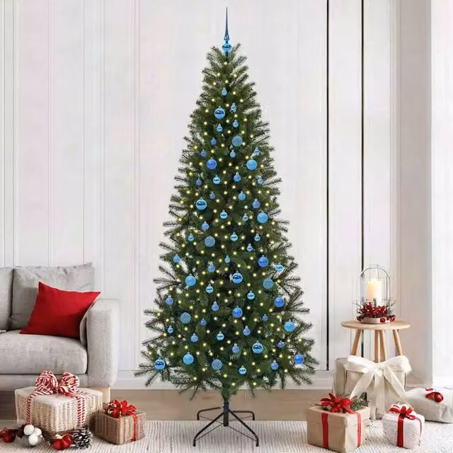 Berkfield Home Artificial Green Christmas Tree with 300 LEDs, Height: 240 cm