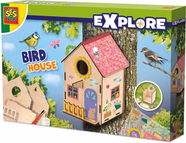 SES Birdhouse DIY Mosaic Gluing Kit in Multicolour and Orange
