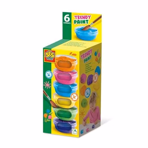 SES Creative Trendy Poster Paint, Multicolour, 6 x 45ml