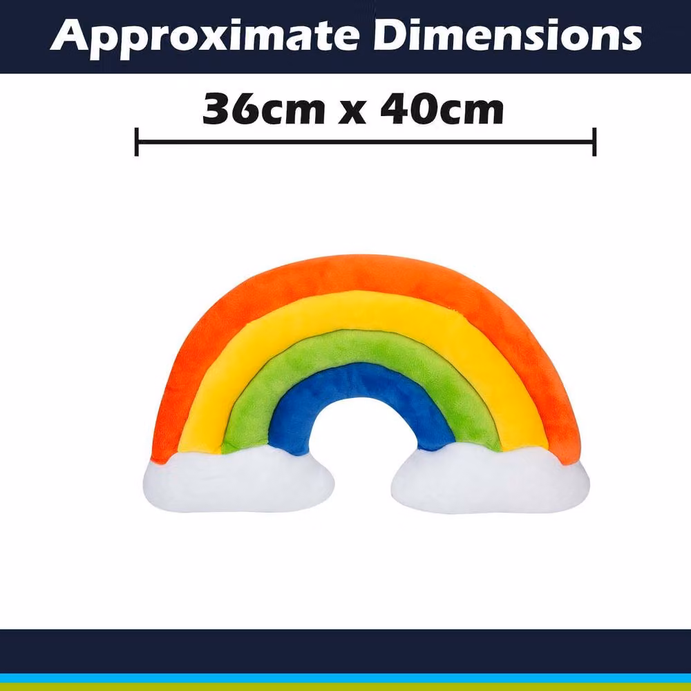 VFM e-Store Multicolour Rainbow and Clouds Plush Wall Decoration, W/H: 36 x 36 cm – 2