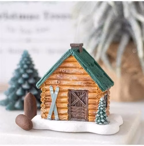KDMD Cabin Ski Chalet Multicolour Incense Cone Holder – 1