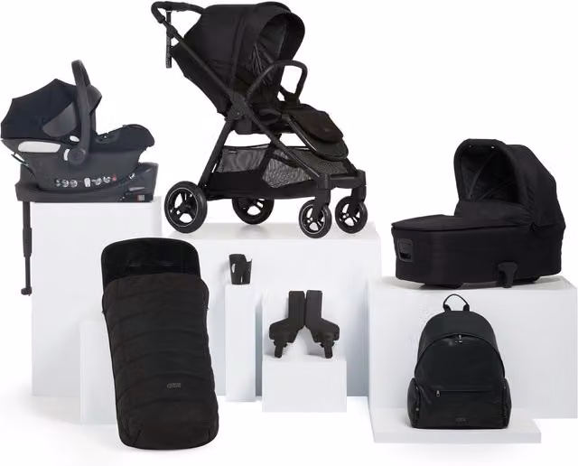 Cybex Flip XT Pushchair Complete 7-Piece Bundle with Aton B2 i-Size Car Seat and Base in Ink
