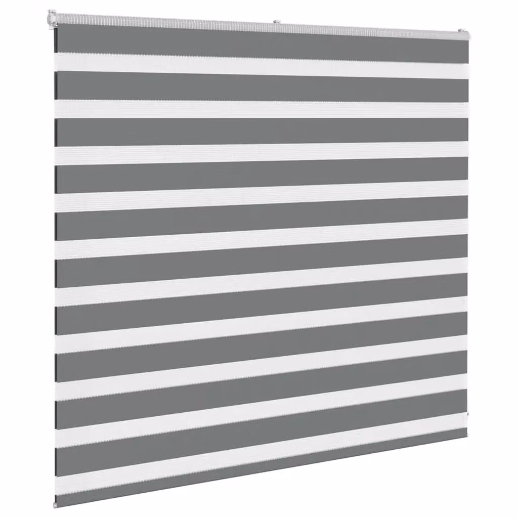 Berkfield Home Grey Polyester Day and Night Zebra Blind W: 160 cm, H: 100 cm – 3