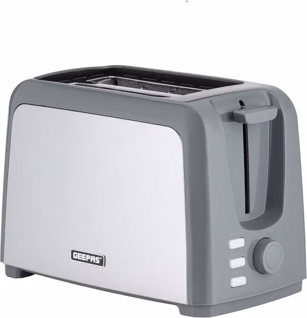 Geepas 2 Slice Bread Toaster with 7 Level Browning Control in Grey – 1