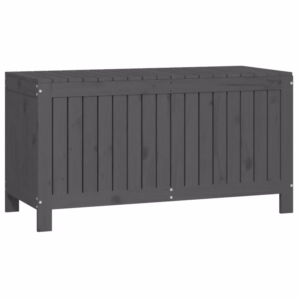 Berkfield Home Garden Grey Rustic Solid Pine Wood Storage Box W/D/H: 115 x 49 x 60 cm – 3