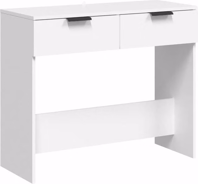Berkfield Home White Modern Console Table in Engineered Wood W/D/H: 90 x 36 x 75 cm
