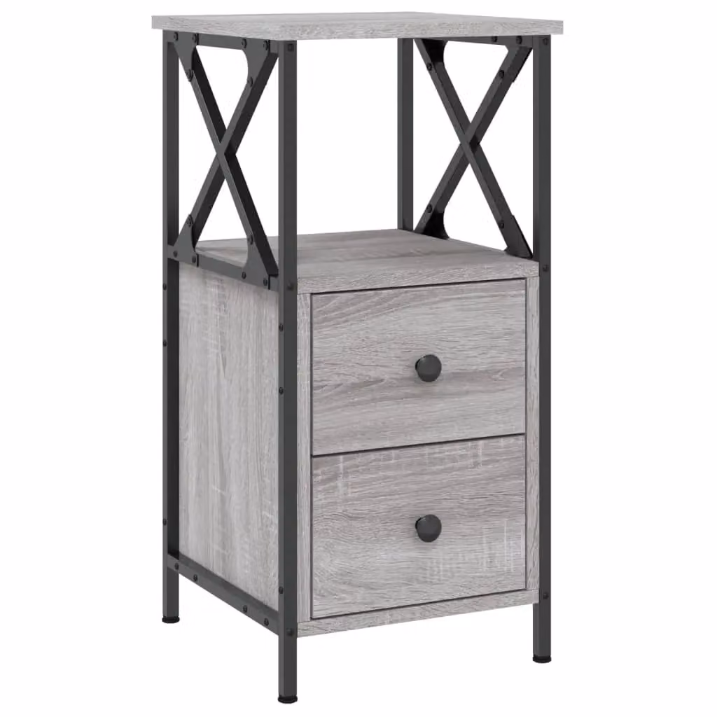 Berkfield Home Grey Sonoma Bedside Cabinet, W/D/H: 34 x 35.5 x 70 cm – 2