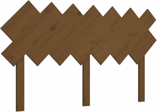 Berkfield Home Rustic Solid Wood Pine Bed Headboard in Honey Brown, W: 151.5 cm, D: 3 cm, H: 81 cm – 1
