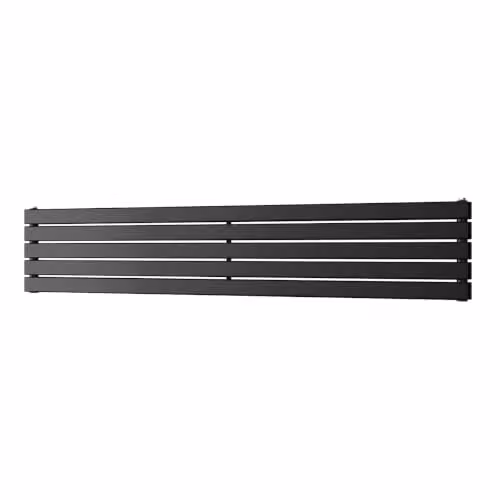 UK Radiators Typhoon Axis Black Horizontal Designer Double Panel Steel Radiator W: 1800 mm, H: 340 mm – 2
