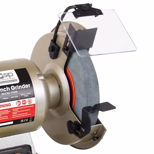 SIP 8 inch Electric Bench Grinder 550W 230V with Coarse, Fine and Wire Grinding Wheels – 3