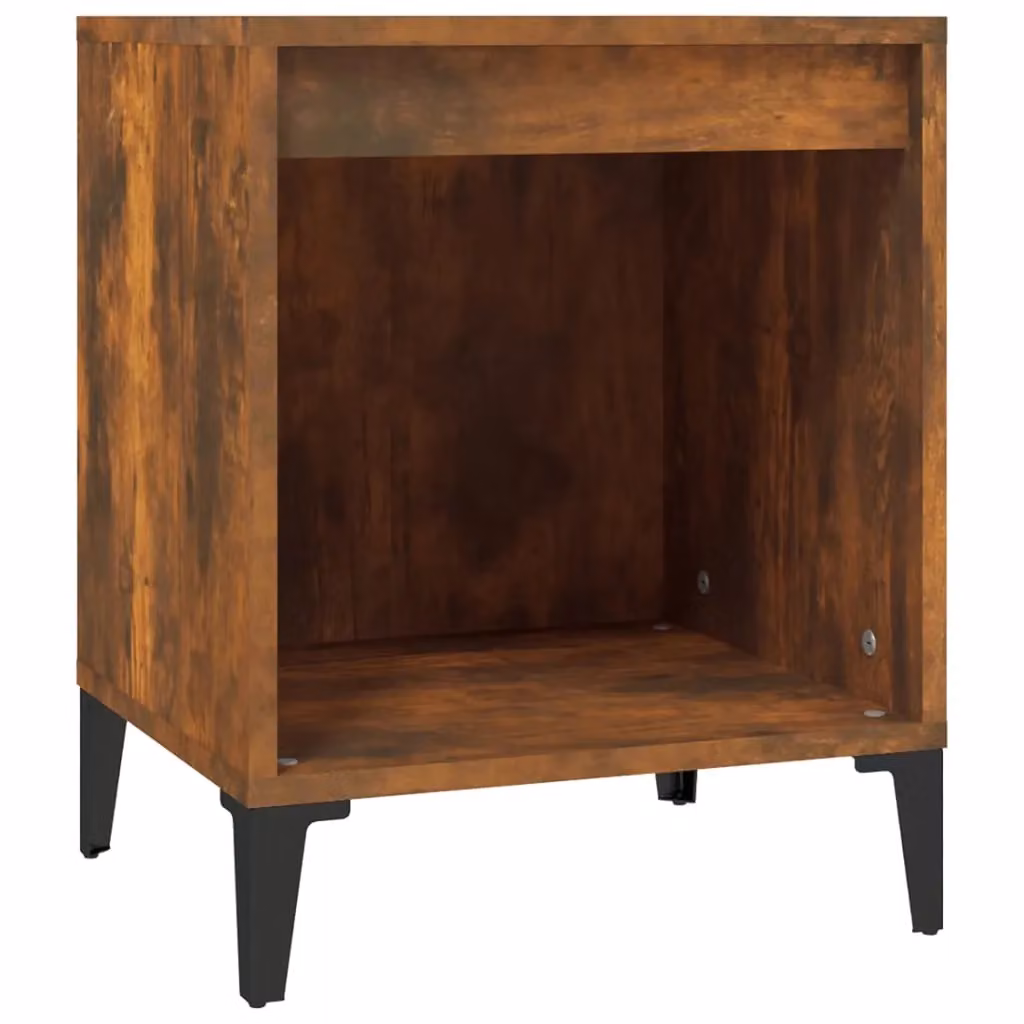 Berkfield Home Smoked Oak Bedside Cabinet in Brown W/D/H: 40 x 35 x 50 cm – 2