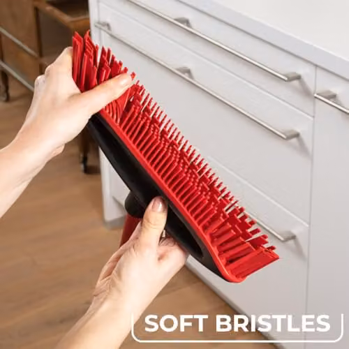 Vileda Pet Pro Always Clean Rubber Broom in Red – 5